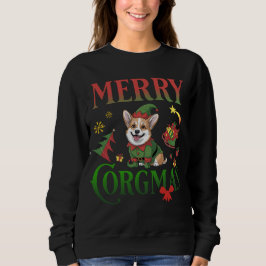 Prettig Corgmas Kerstmis Corgi Hond Elf Schattig H Trui