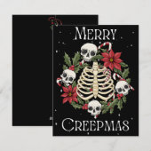 Prettig Creepkerst Krans Feestdagenkaart (Voorkant / Achterkant)