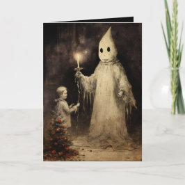 Prettig Creepkerst Spokerig Geest Gothisch Vintage Kaart
