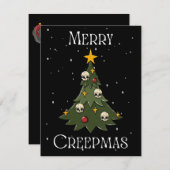 Prettig Creepkerstboom Feestdagenkaart (Voorkant / Achterkant)