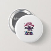 Prettig Creepkerstfeest Kat Pastel Goth Kerstmis S Ronde Button 5,7 Cm (Voorkant /achterkant)
