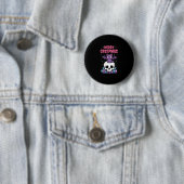 Prettig Creepkerstfeest Kat Pastel Goth Kerstmis S Ronde Button 5,7 Cm (In situ)