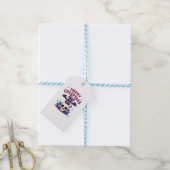 Prettig Creepmas Kat Pastel Goth Kerstmis Schedel Cadeaulabel (Met Touw)