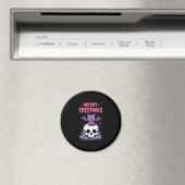 Prettig Creepmas Kat Pastel Goth Kerstmis Schedel Magneet (Insitu (Vaatwasser))