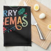 Prettig Cruisemas 2024 Kerstman Kerst Rendier Theedoek (Quarter Fold)