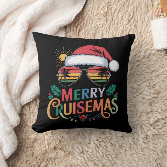 Prettig Cruisemas 2024 Kerstmis Kerstman Rendier  Kussen (Deken)