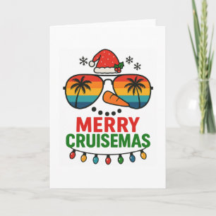 Prettig Cruisemas 2025 Kerstmis Kerstman Sneeuwman Kaart