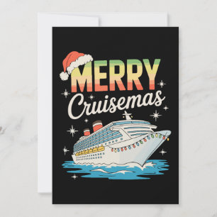 Prettig Cruisemas Cruise Schip Kerstmis Familie Ke Feestdagenkaart
