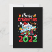 Prettig Cruisemas Funny Kerstman Cruise Geruite Ke Kaart (Voorkant)