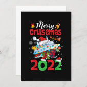 Prettig Cruisemas Grappige Kerstman Cruise Geruite Kaart (Voorkant / Achterkant)