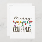 Prettig Cruisemas Kerst Cruise Familie Matching Aankondigingskaart (Voorkant / Achterkant)