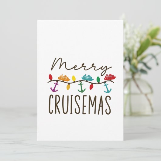 Prettig Cruisemas Kerst Cruise Familie Matching Kaart (Staand voorkant)