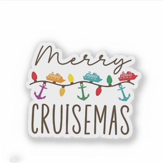 Prettig Cruisemas Kerst Cruise Familie Matching Sticker (Voorkant)
