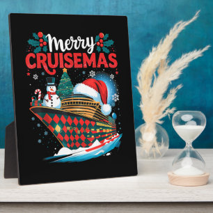 Prettig Cruisemas Leuke Gezins Kerstmis Fotoplaat