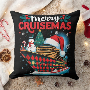 Prettig Cruisemas Leuke Gezins Kerstmis Kussen