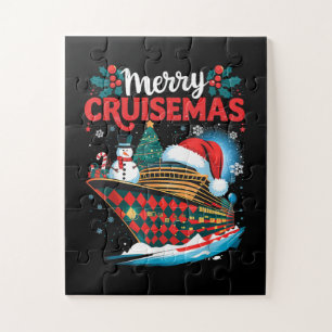 Prettig Cruisemas Leuke Gezins Kerstmis Legpuzzel