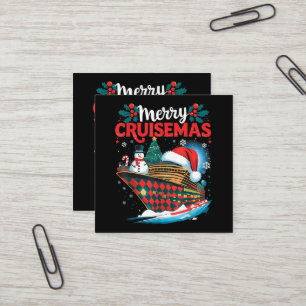 Prettig Cruisemas Leuke Gezins Kerstmis Vierkante Visitekaartje
