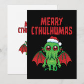 Prettig Cthulhumas-feest Feestdagenkaart (Voorkant / Achterkant)
