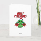 Prettig Cthulhumas-feest Kaart (Achterkant)