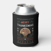 Prettig Dankfeest Kerstmis Thanksgiving Kalkoen Blikjeskoeler (Blikje Voorkant)