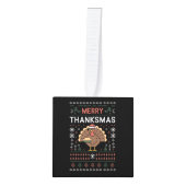 Prettig Dankfeest Kerstmis Thanksgiving Kalkoen Decoratie (Voorkant)