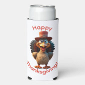 Prettig dankfeest seltzer blikjeskoeler (Seltzer Voorkant)