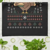 Prettig DankKerstmis Kerstmis Dankzegging Kalkoen  Theedoek (Gevouwen)