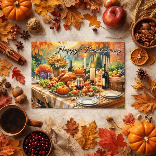 Prettig diner voor Thanksgiving Briefkaart