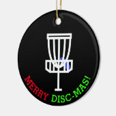 Prettig Disc-Mas Grappige Disc Golf Kerstmis Keramisch Ornament (Links)