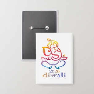 Prettig Divali 2026 - Essentieel Indiaas Feest Button