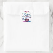 Prettig Divali aanpasbare witte  Vierkante Sticker (Tas)