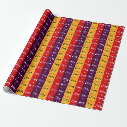 "Prettig Divali" Cadeaupapier (Uitgerold)