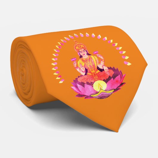 Prettig Divali - Deepalavi Lakshmi Godin 1 Stropdas (Opgerold)