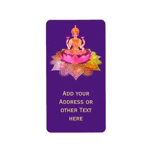 Prettig Divali - Deepalavi Lakshmi Godin 4 Etiket (Voorkant)