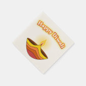 Prettig Divali en Diya-lamp Servetten (Hoek)