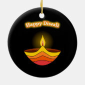 Prettig Divali Keramisch Ornament (Achterkant)