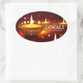 Prettig Divali Ovale Sticker (Tas)