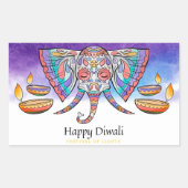 Prettig Divali Rechthoekige Sticker (Voorkant)