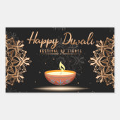 Prettig Divali Rechthoekige Sticker (Voorkant)