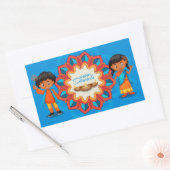Prettig Divali Rechthoekige sticker (Envelop)