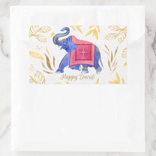 Prettig Divali Rechthoekige Sticker (Tas)