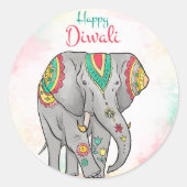 Prettig Divali Ronde Sticker (Voorkant)