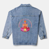 Prettig Diwali - Deepalavi Lakshmi Godin 1 Denim Jacket (Achterkant)
