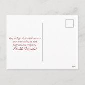 Prettig Diwali Mandala Diya Lotus Lichtfestival Feestdagenkaart (Achterkant)