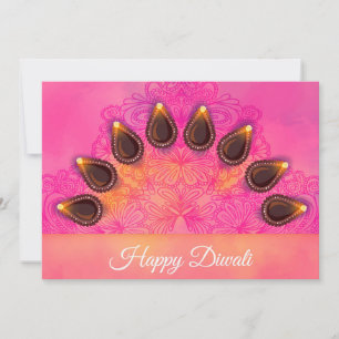 Prettig Diwali Vakantiekaart Feestdagenkaart