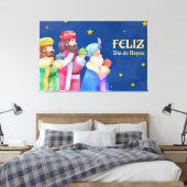 Prettig Driekoningenfeest Drie Koningen Canvas Afdruk (Insitu (Slaapkamer))