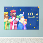 Prettig Driekoningenfeest Drie Koningen Canvas Afdruk (Insitu (Houten vloer))