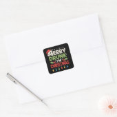 Prettig Dronken Ik Kerstmis Grappige Kerstman Grap Vierkante Sticker (Envelop)