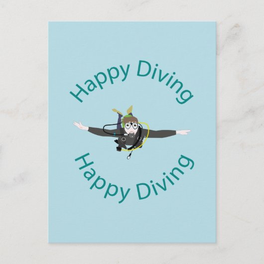 Prettig duiken briefkaart (Voorkant)