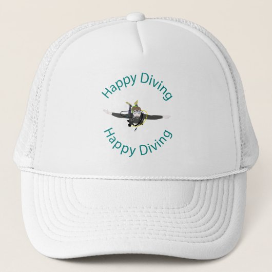 Prettig duiken trucker pet (Voorkant)